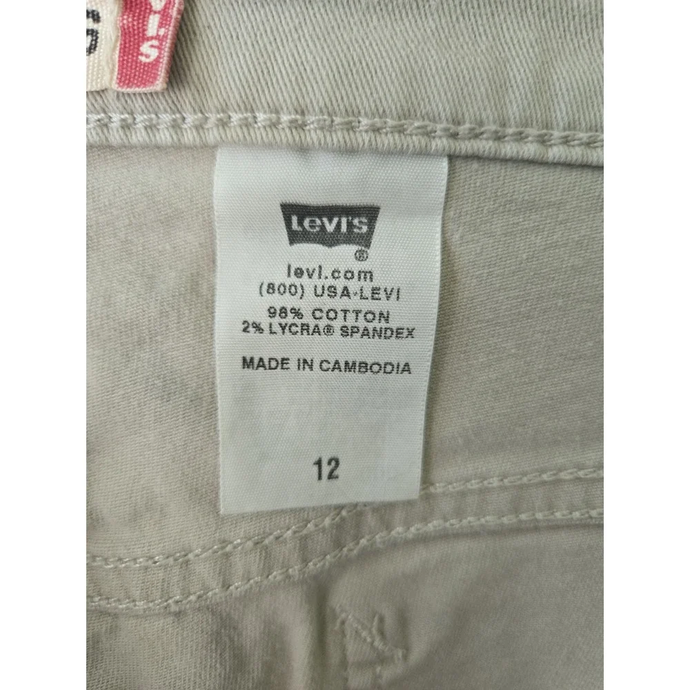Levis Womens Khaki Cargo Shorts Size 12 Utility Pockets Casual‎ Summer - Picture 5 of 7